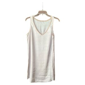 Chan Luu Taupe Sheer Sleeves Womens Mini Dress Size Medium